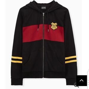 🆕1X HARRY POTTER HOGWARTS BLACK ZIP HOODIE